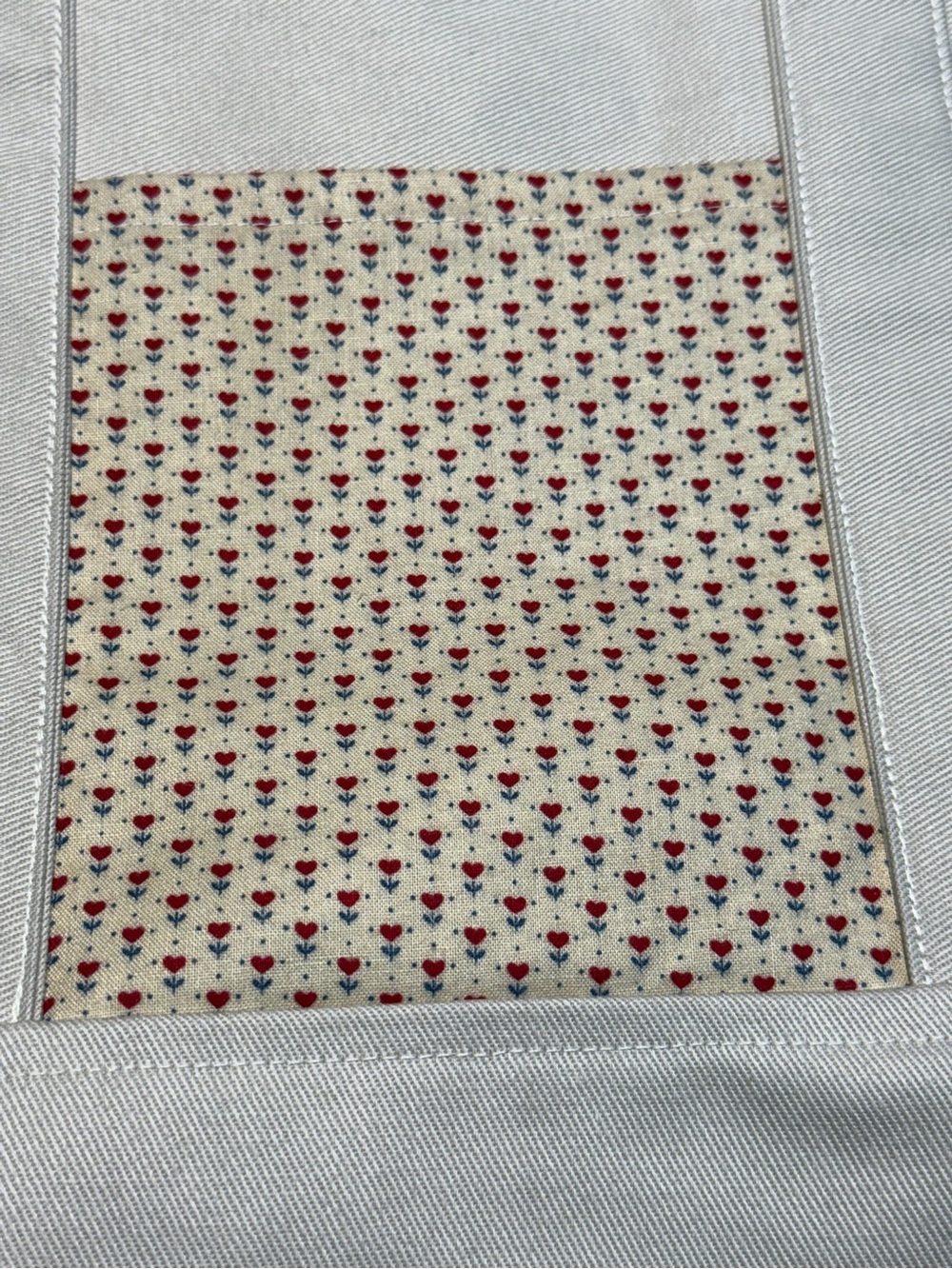 OOAK Handmade Tote | Vintage Heart Cotton Pocket | Mother’s Day Inspired - Picture 4 of 7